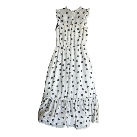 NWT GIBSONLOOK Ivory with Black Dots Dress Beautiful Extra Small XS - Picture 2 of 9